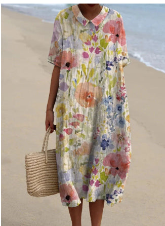 Women's Comfortable Loose Printed Long Dress