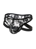 2-pack Men's Lace See-through Thongs