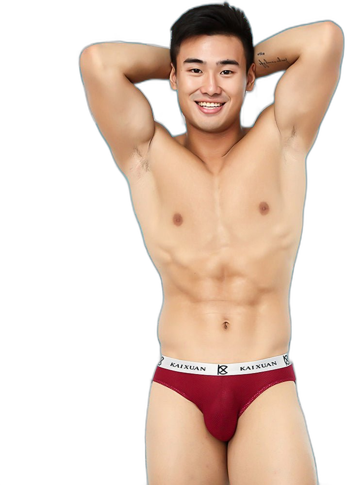 3 Pack Men's Mesh Thong with Stretch & Breathable 3D Support Pouch