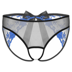 Open Crotch Embroidered Mens Lace Briefs