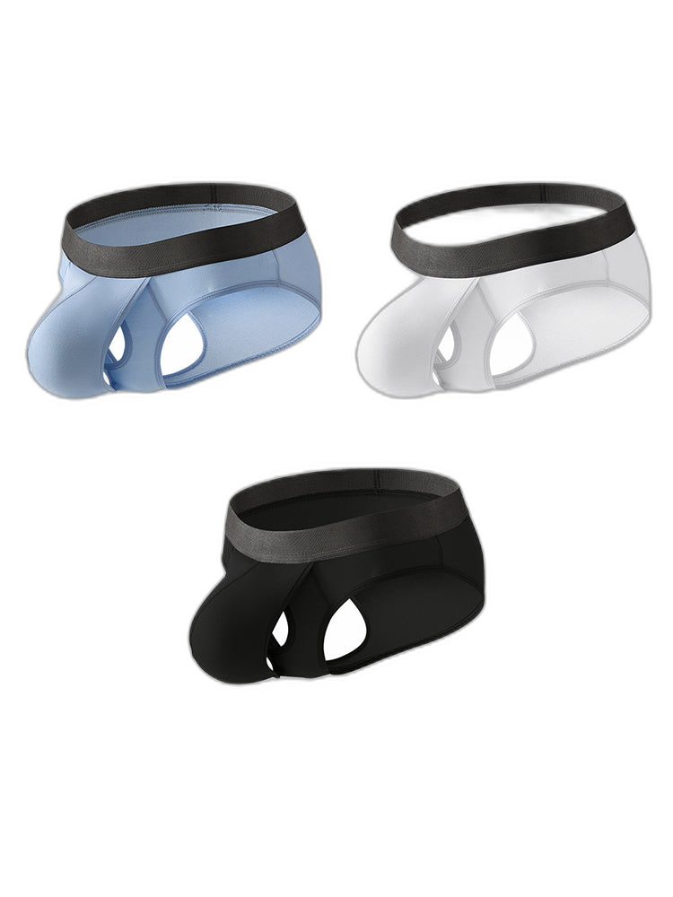 3-pack Men's Open Crotch Sexy Bullet Briefs