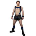 Mr.S Leather X-Factor Carbon Black Body Harness | Blue