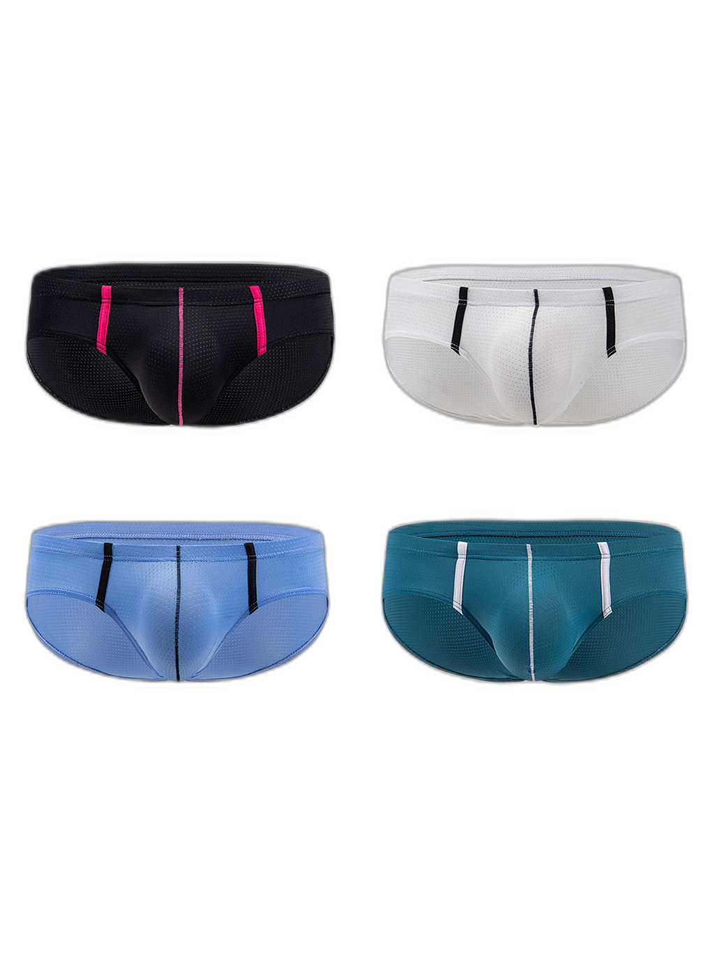 4 Pack Men’s Low-rise Breathable Mesh Briefs