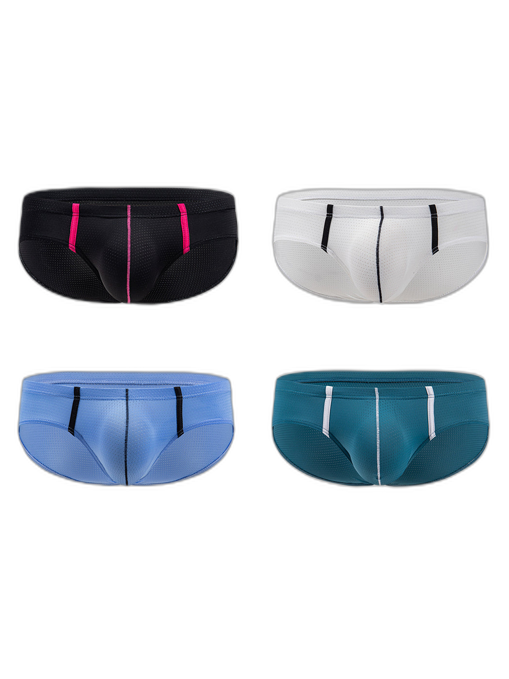 4 Pack Men’s Low-rise Breathable Mesh Briefs
