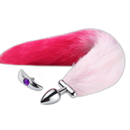 Finnick - 15 Inch Fox Tail Metal Butt Plug - Anal Sex Toy - 2 Colors