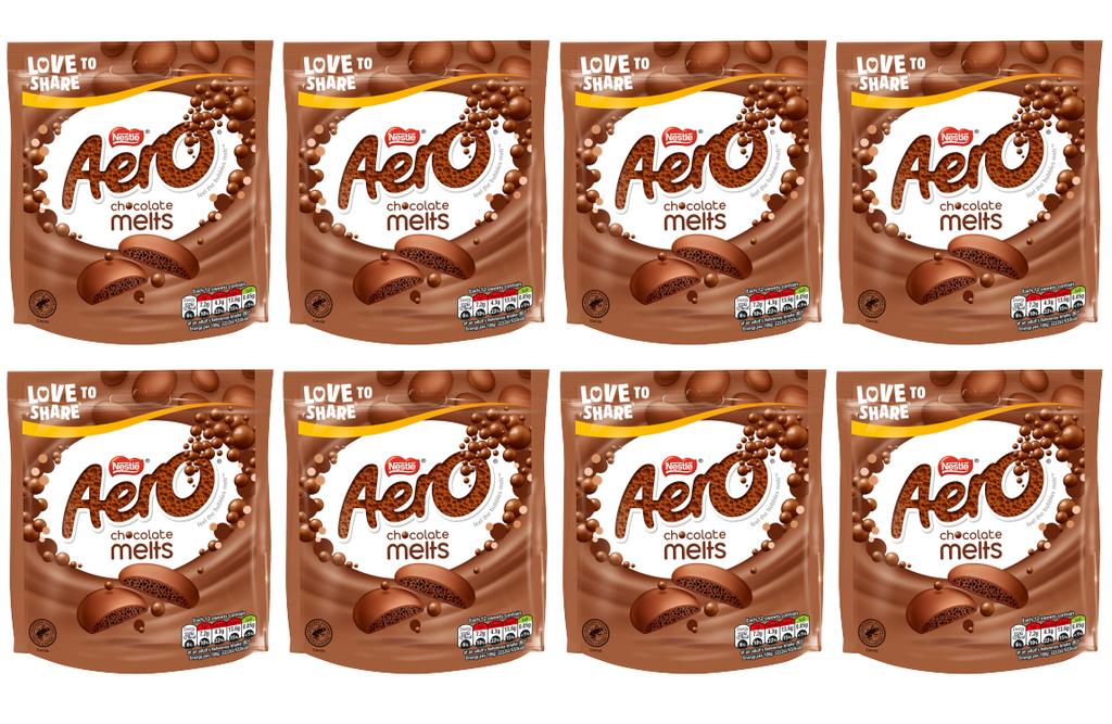 8 X Nestle Aero Melts Milk Pouch 92Gm