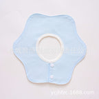 Pure Cotton 360° Rotatable Baby Bib - Petal-Shaped Drool Bib