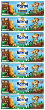 7 x Barny Chocolate Kids Sponge Bear 5 Packs 125Gm