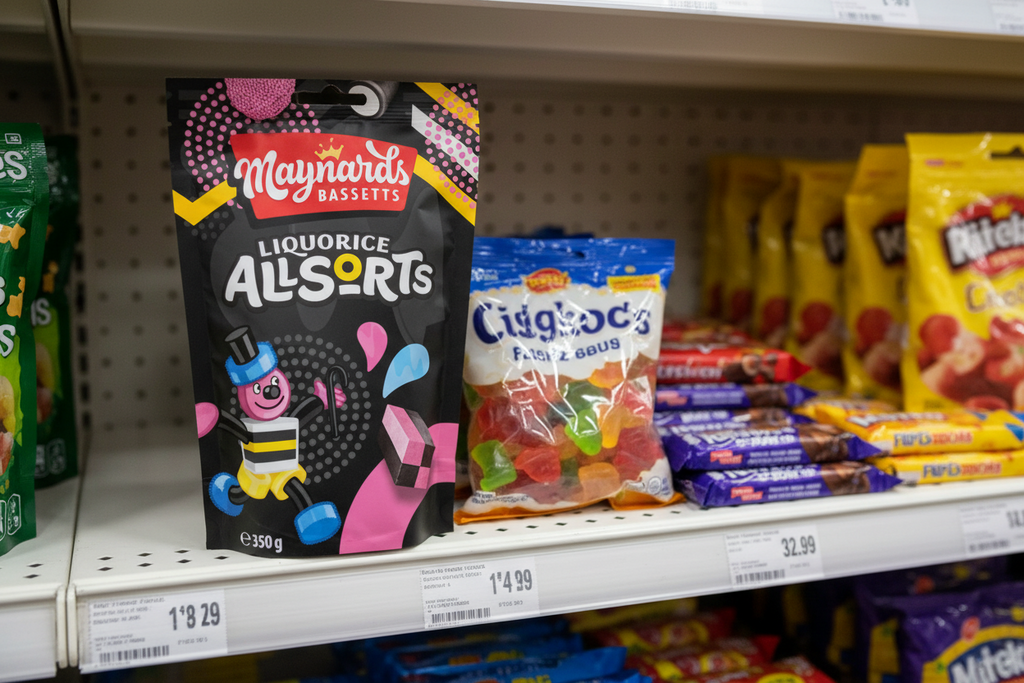 6 x Maynards Bassetts Liquorice Allsorts Sweets Carton - 350GM