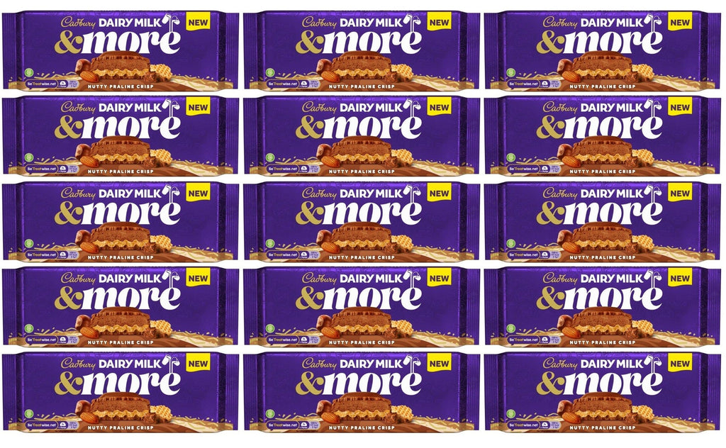 15 x Cadbury Dairy Milk & More Nutty Praline - 180GM