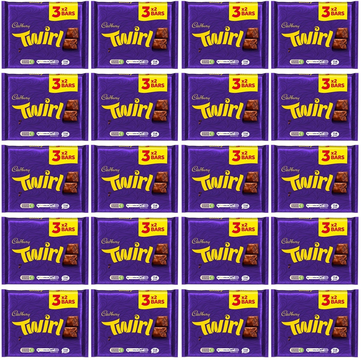 20 x Cadbury Twirl 5pk - 107.5GM