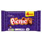 10 x Cadbury Picnic Snacksize 4Pk 128Gm
