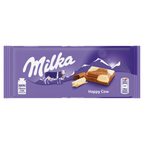 23 x Milka Happy Cows Milk And White Choc Bar 100Gm