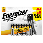 12 x Energizer Power Aaa 4+4 Free Batteries - 8 Pack
