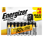 12 x Energizer Power Aa 4+4 Free Batteries - 8 Pack