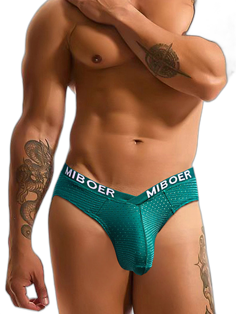 2 Pack Men's U-Pouch V-Front Low-Rise Briefs