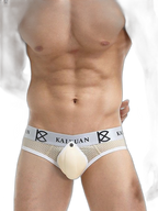2 Pack Men's Sexy Mesh Front Opening Sponge Coaster Briefs