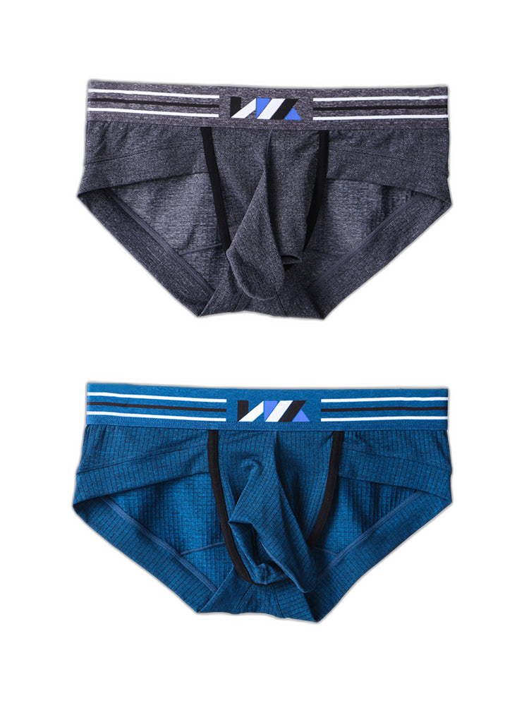 2 Pack Soft Separated Pouch Mens Briefs