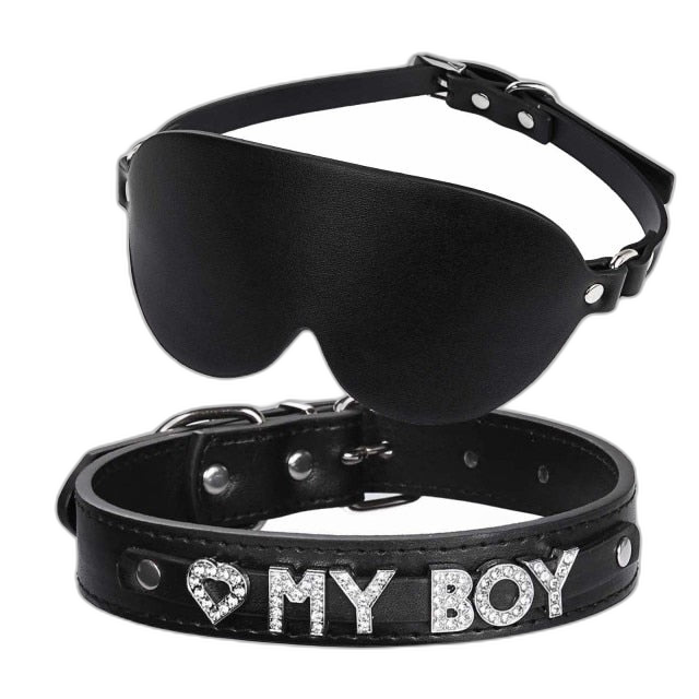 Kinky Eye Mask Blindfold + Collar Choker