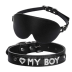 Kinky Eye Mask Blindfold + Collar Choker