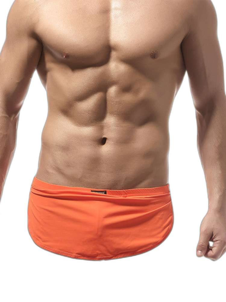 Men's Sexy Side Split  Boxers With Support Pouch