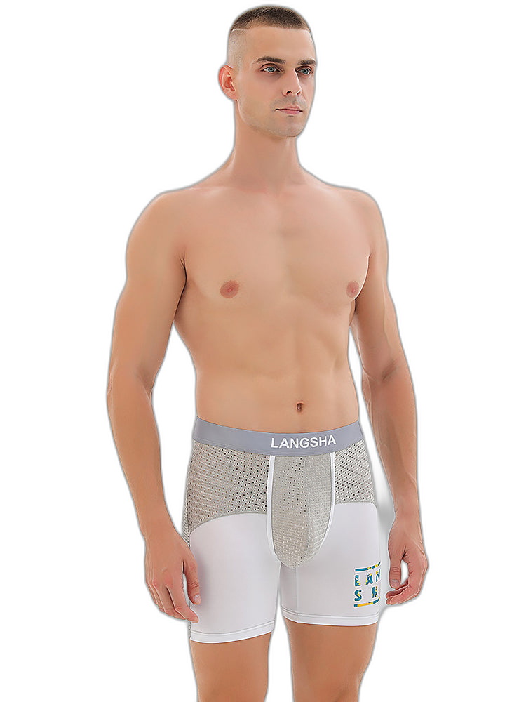 Men's Anti-Chafing Sports Boxer Briefs with Spacious Pouch