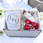 Personalised Initials Circle Candle Gift Set | Keepsake for Couples