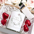Personalised Watercolour Flowers Candle Gift Set | Keepsake for Couples