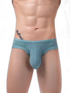 2 Pack Men's Low Rise Back Hollow 3D U-convex Large Pouch T-Back Briefs