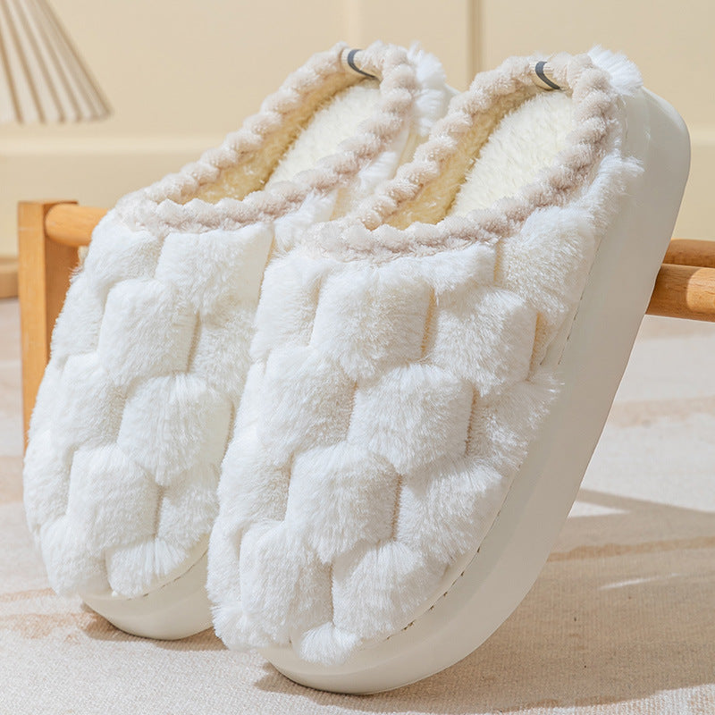 Women's Indoor Non-slip Thick Bottom And Warm Keeping Cotton Slippers