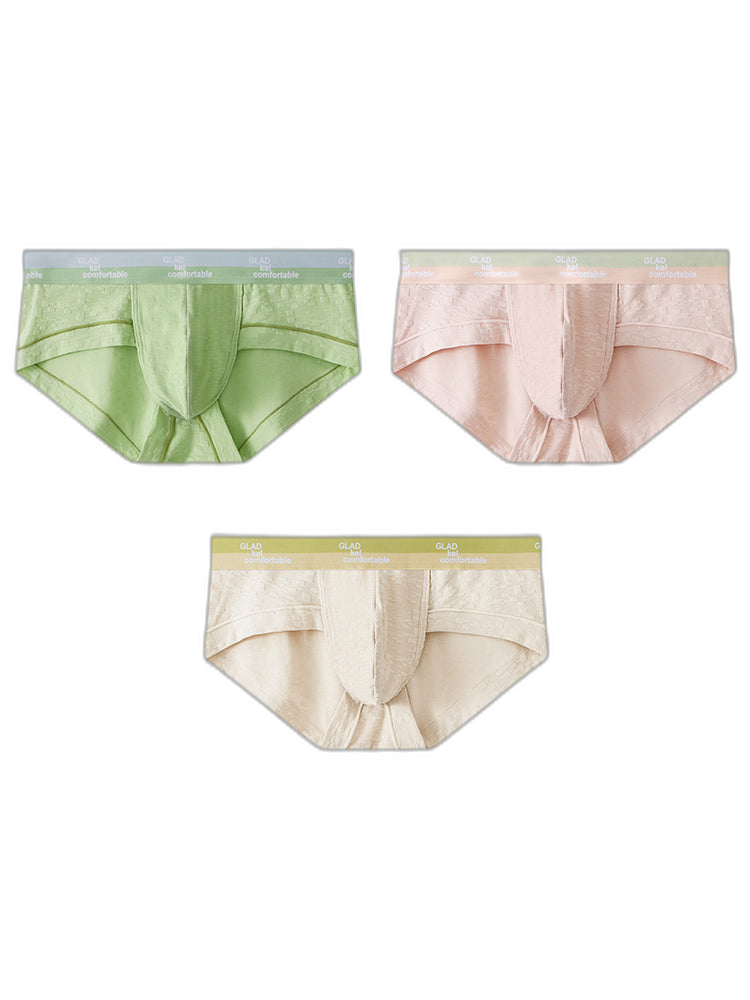 3 Pack Men's Baby Cotton High-Stretch Skin-Friendly Breathable Briefs