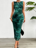 Elegant Slim Sleeveless Mesh Dress