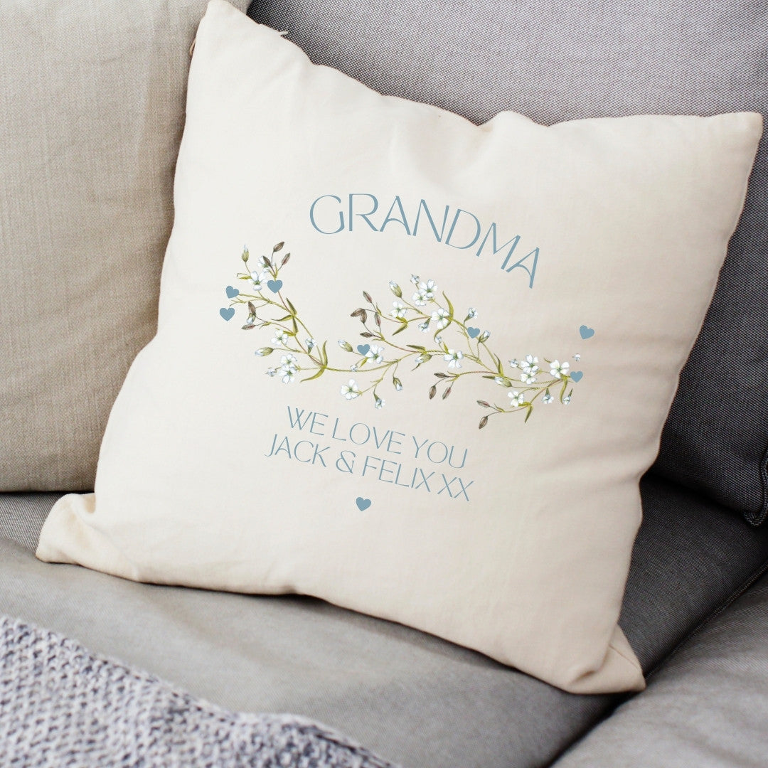 Personalised Grandma We Love You Cushion