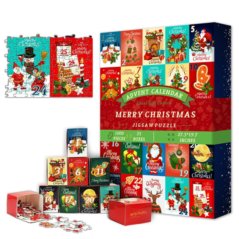 Christmas Advent Calendar Puzzle - 24 Days of Jigsaw Fun | Unique Holiday Countdown with Daily Puzzle Surprises