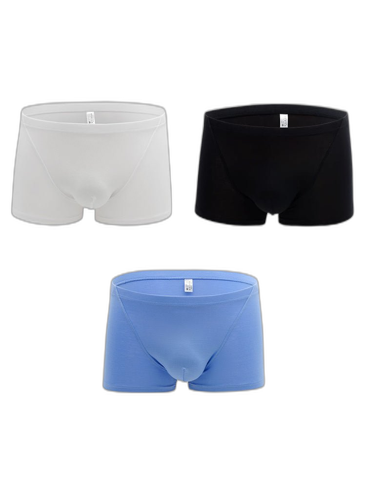 3-pack Men's Bamboo Fiber U-pouch Boxer Briefs