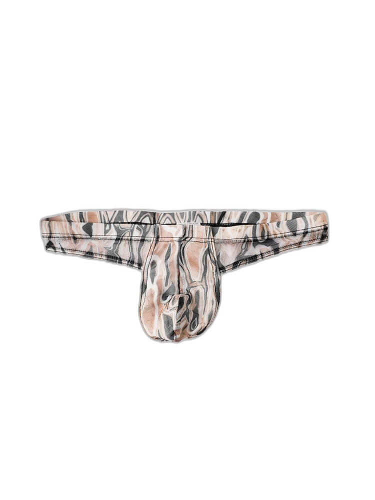 3 Pack Men's Ice Silk Comfy Waistband Low-Rise Sexy Stretch Thong