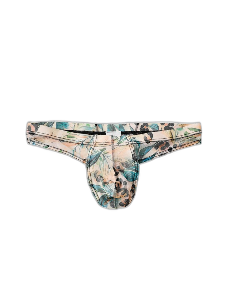 3 Pack Men's Ice Silk Comfy Waistband Low-Rise Sexy Stretch Thong