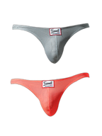 2 Pack Men's Sexy Breathable Mesh Thongs with High Stretch