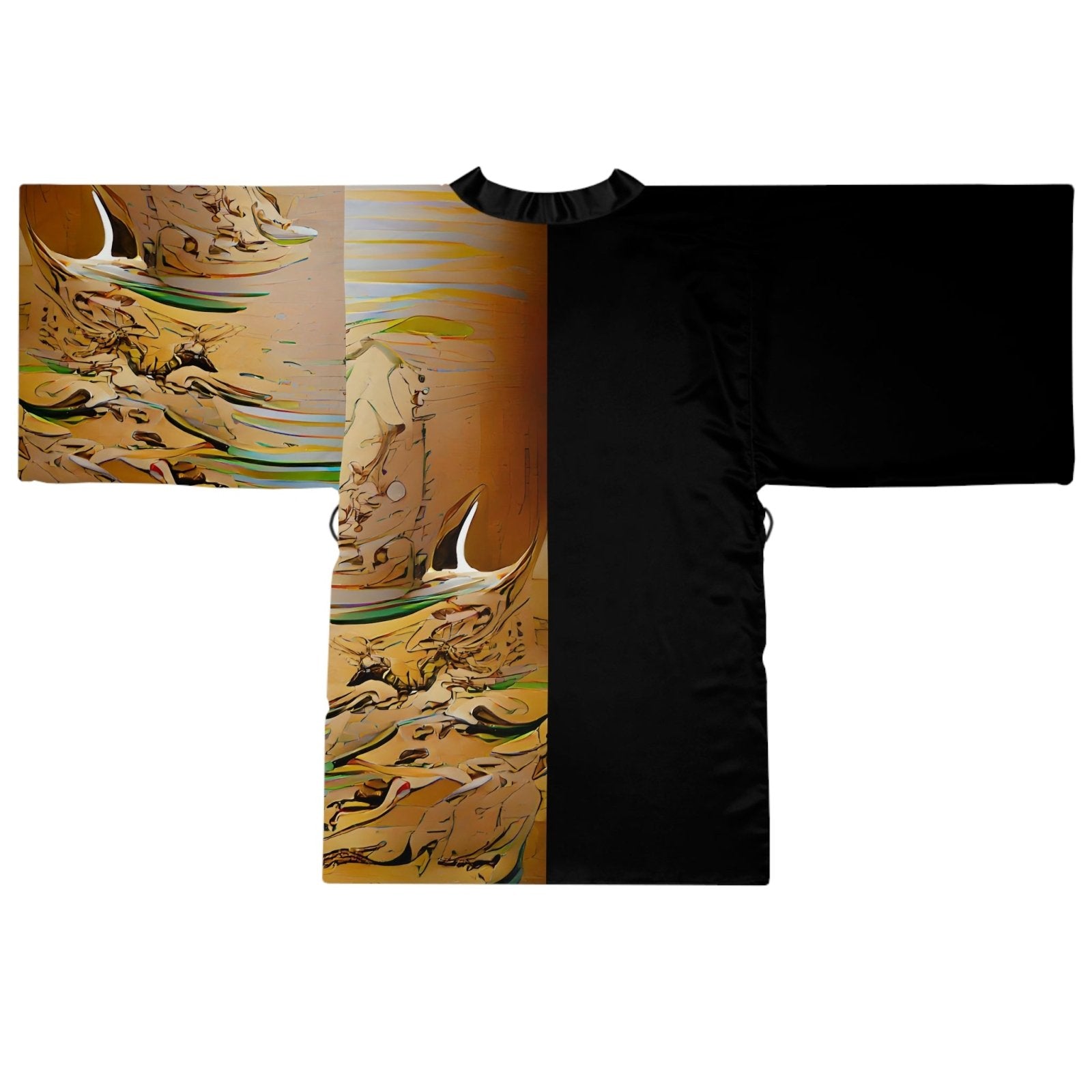 Half Black Half Gāolàng - Womens Kimono Robe