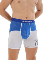 Men's Anti-Chafing Sports Boxer Briefs with Spacious Pouch