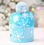 Christmas Decoration Knitted LED Light Cap Christmas Tree Snowman Adult Child Hat