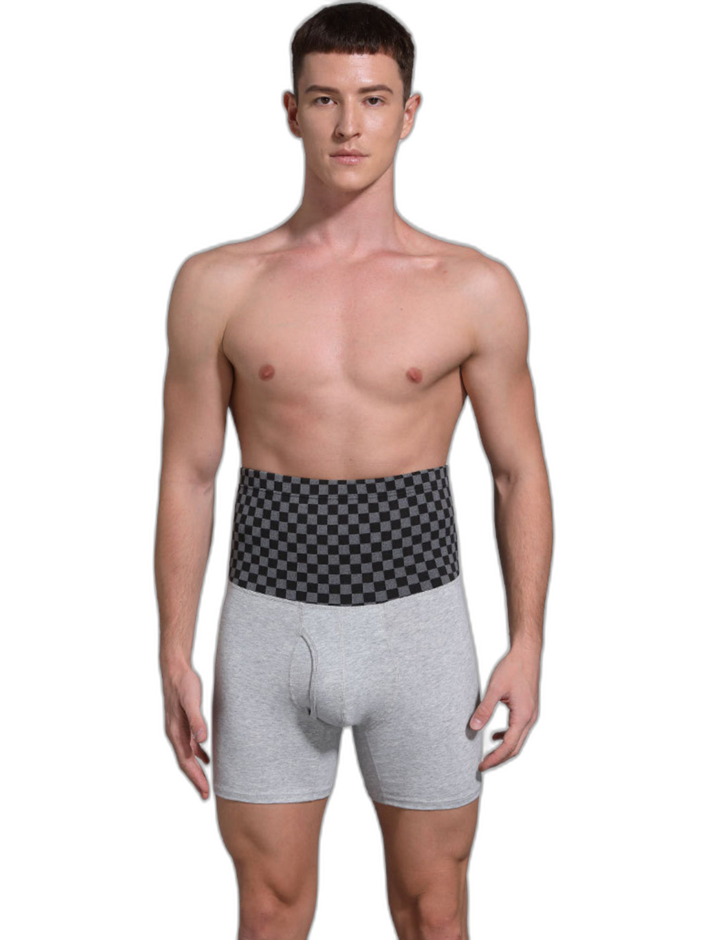 Men's Tummy Control Boxer Briefs With Functional Fly
