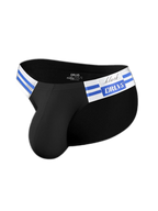 2-pack Men's High-cut Cotton Navy Striped Stretch Briefs