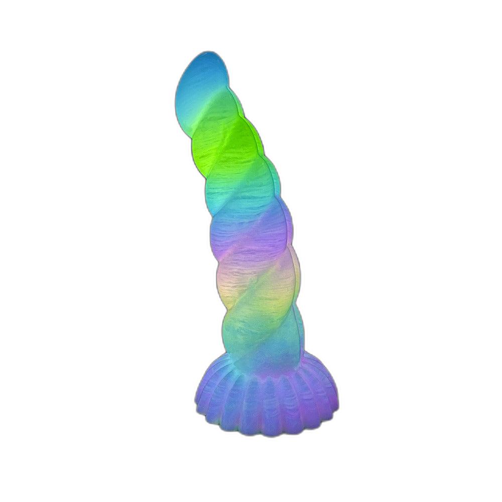 WistGlow – Fantasy Dildo – Spiral Texture & Glow-in-the-Dark Vibrating Dildo