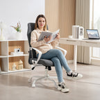 HOMCOM Fabric High Back Office Chair - Grey