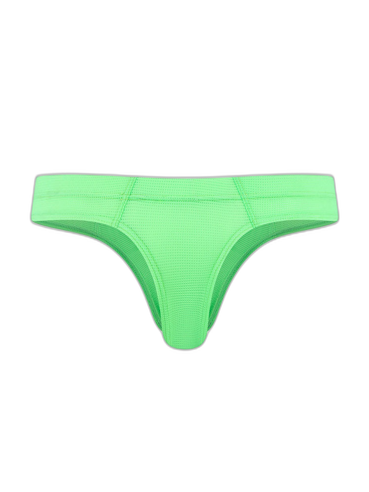 Men's Simple Breathable Mesh Pouch Thong & Strings