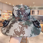 Solar Fan Hat Usb Rechargeable Fan UV Protection