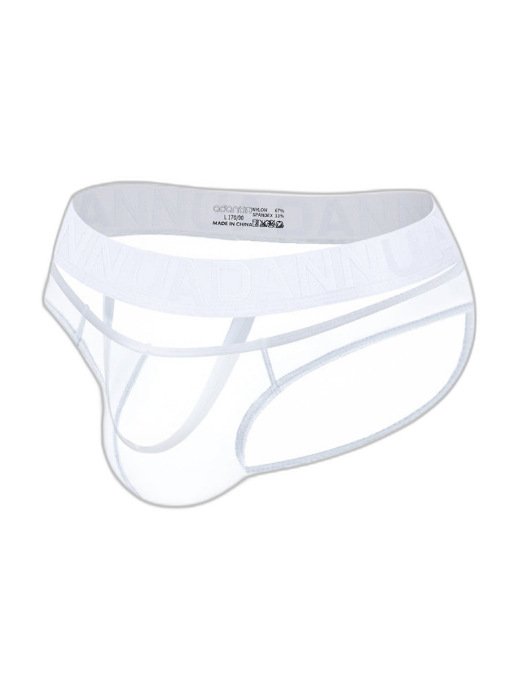 2 Pack Men's Stretch Solid Color Sexy Crotch Single-Layer Briefs