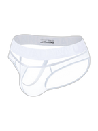 2 Pack Men's Stretch Solid Color Sexy Crotch Single-Layer Briefs