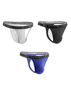 3 Pack Men's Modal U-Pouch Mid-Rise Thongs